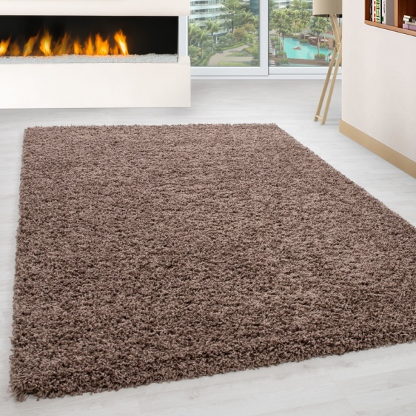 Life Shaggy Plain Mocha Rug